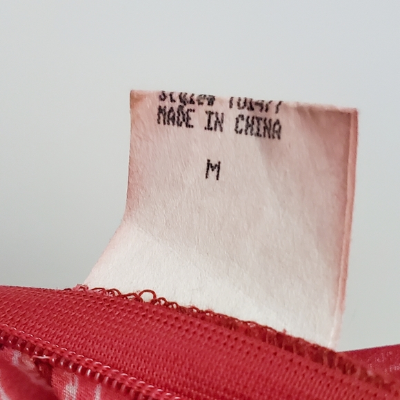 Hale Bob Sheer Red Cowl Top Floral Vintage - Picture 8 of 8